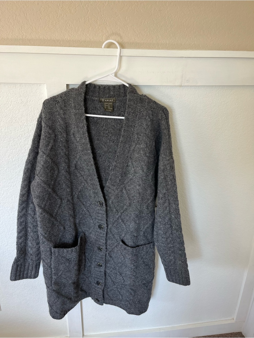 Ariat Women's XL Wool Colma Charcoal Cardigan NWT